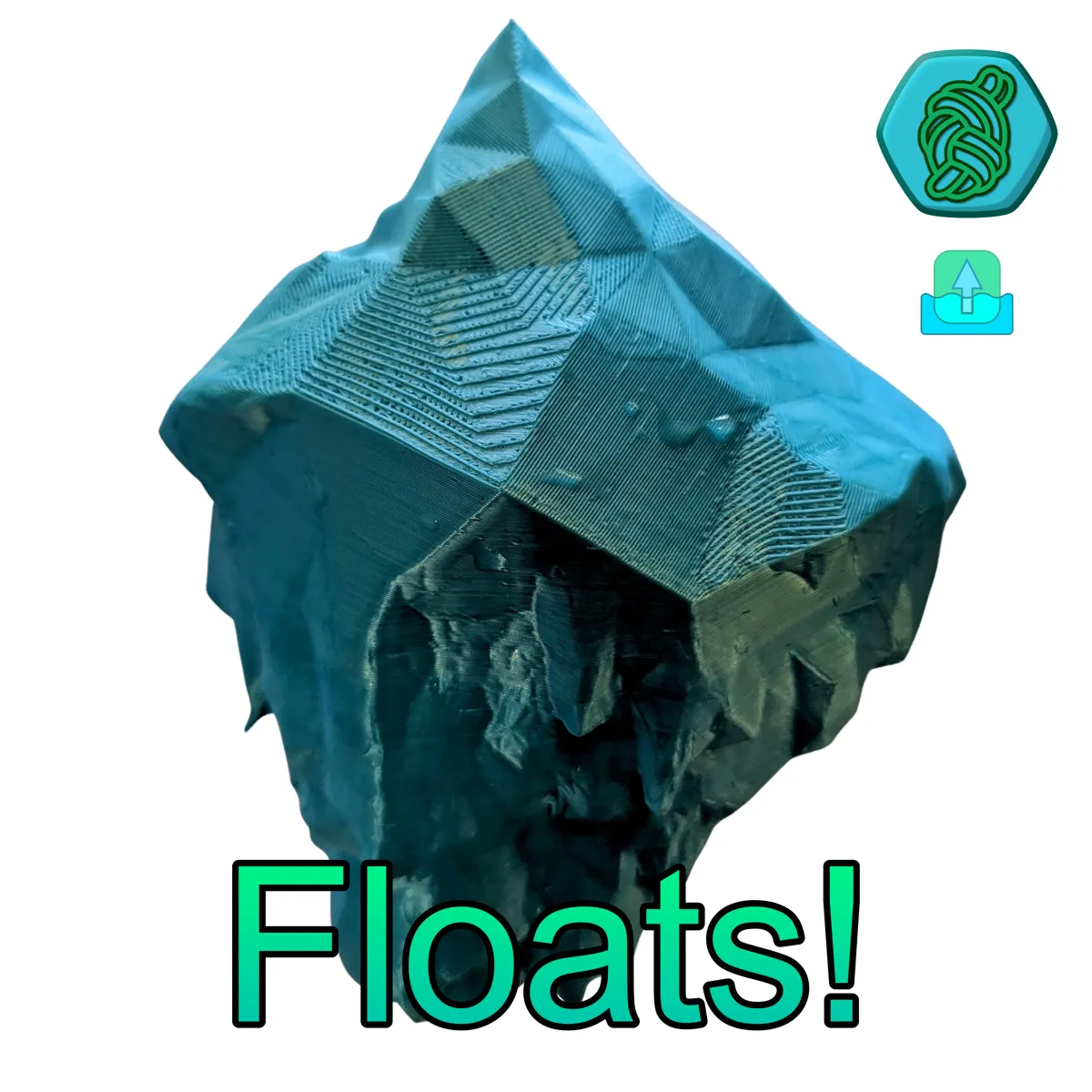Iceberg lowpoly flottant