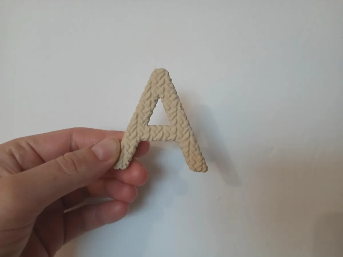 Alphabet effet tricoté