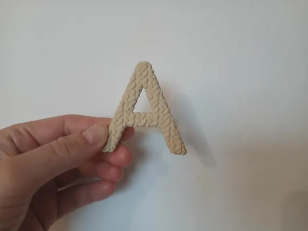 Alphabet effet tricoté