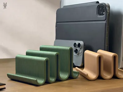 Wave • Parametric Device Stand (1-3 Slots)