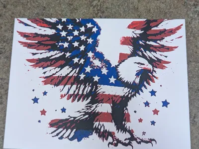 Bald Eagle Hueforge Textured Wall Art