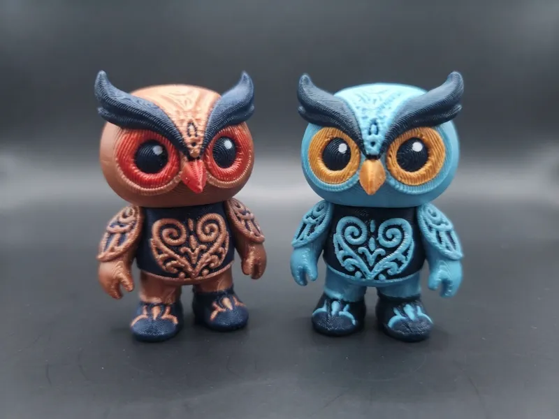 Woodland Owl flexi - fridge magnet and keychain