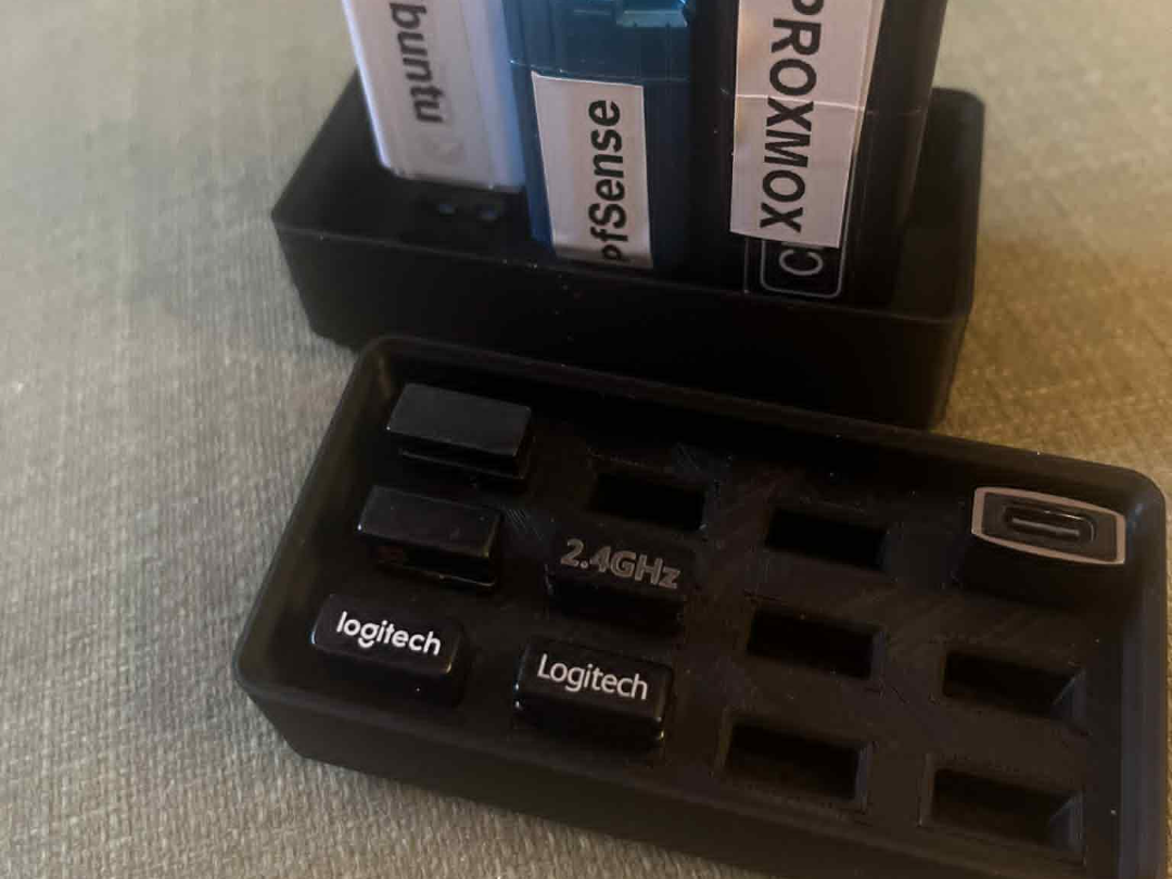 Gridfinity 1x2 - USB-A Storage - 2 Versions