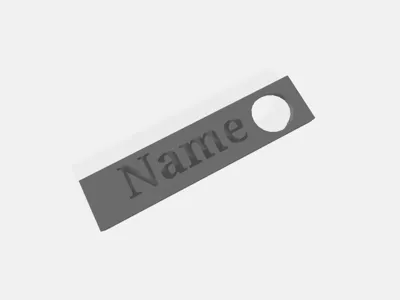 Name tag keychain