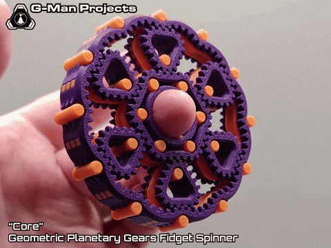"Core" Geometric Planetary Gears Fidget Spinner