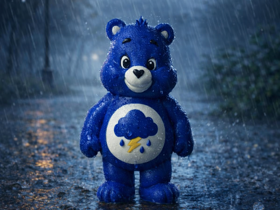 blauer Regen Bärchi