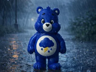 blauer Regen Bärchi