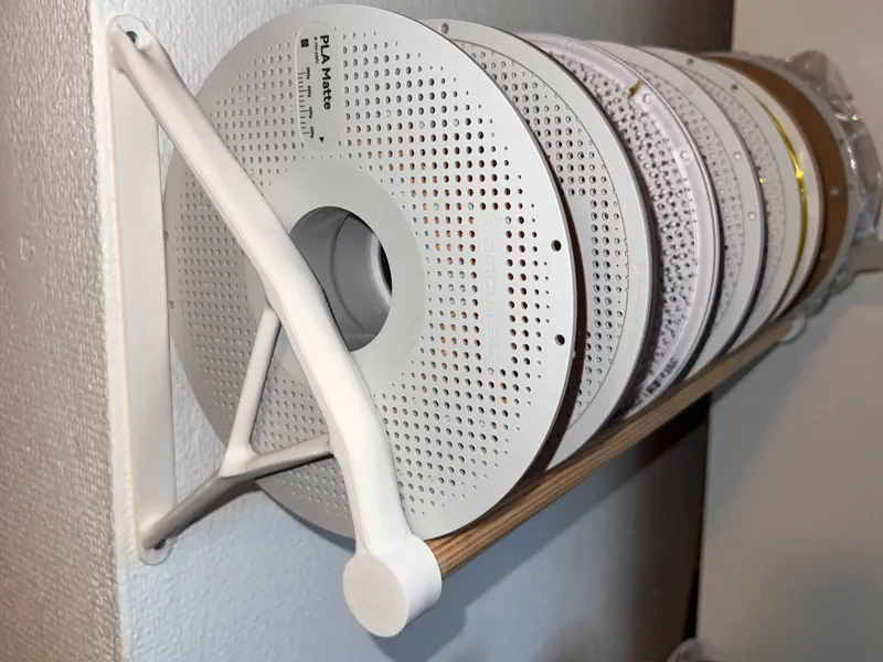 7 Spools Holder Shelf for Wall - Generative design