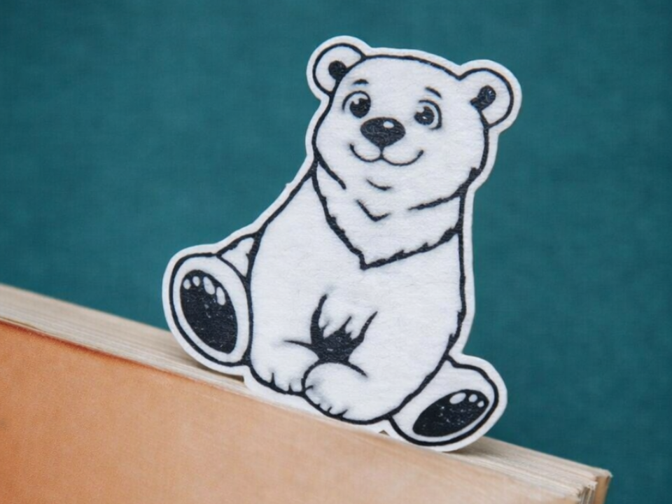 Polar Bear Bookmark / Eisbär Lesezeichen/cute Gift