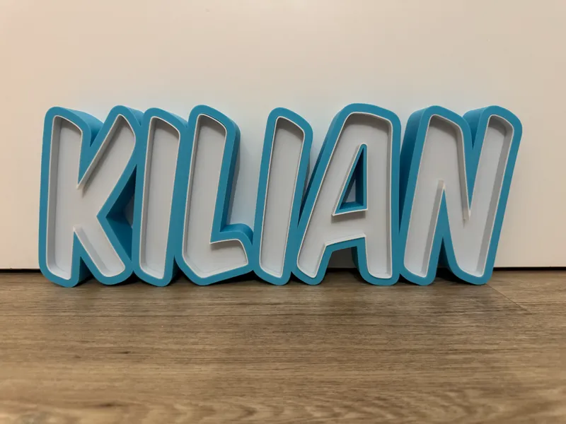 Namenslampe Lightbox Kilian Letters