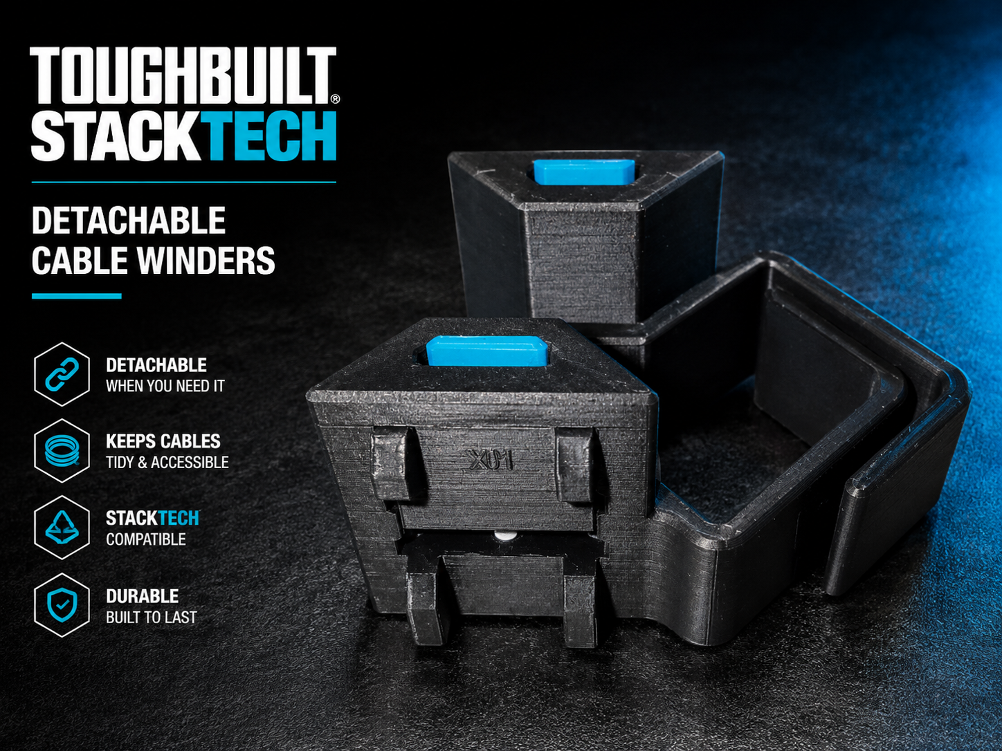 ToughBuilt StackTech - Detachable cable winders