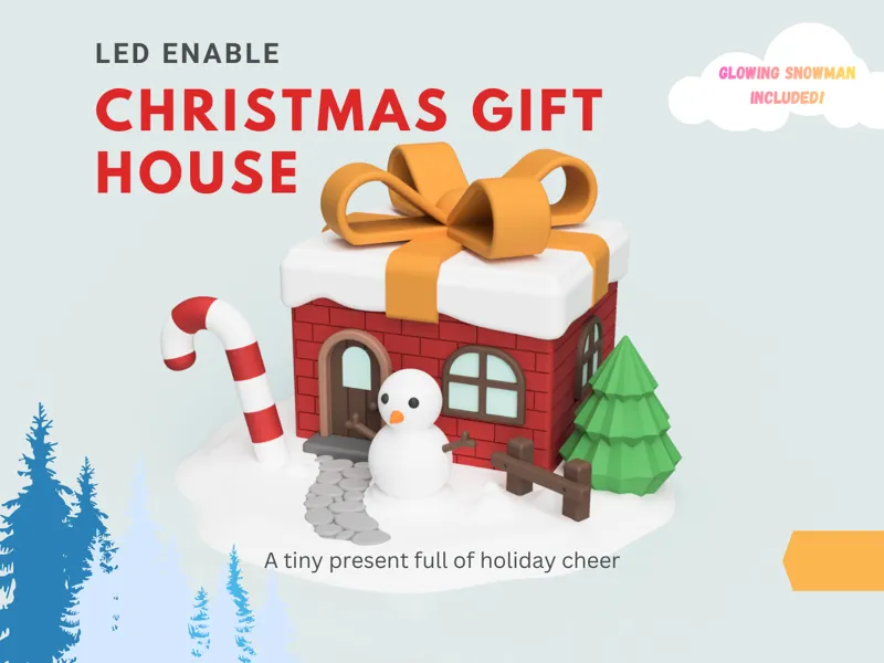 Christmas Gift House – Cozy Holiday Miniature LED