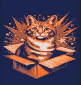 "Cat In Box"  Cover for "The Frame" phone stand