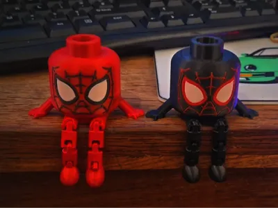 Articulated Brick Head Buddy (Spiderman Edition)