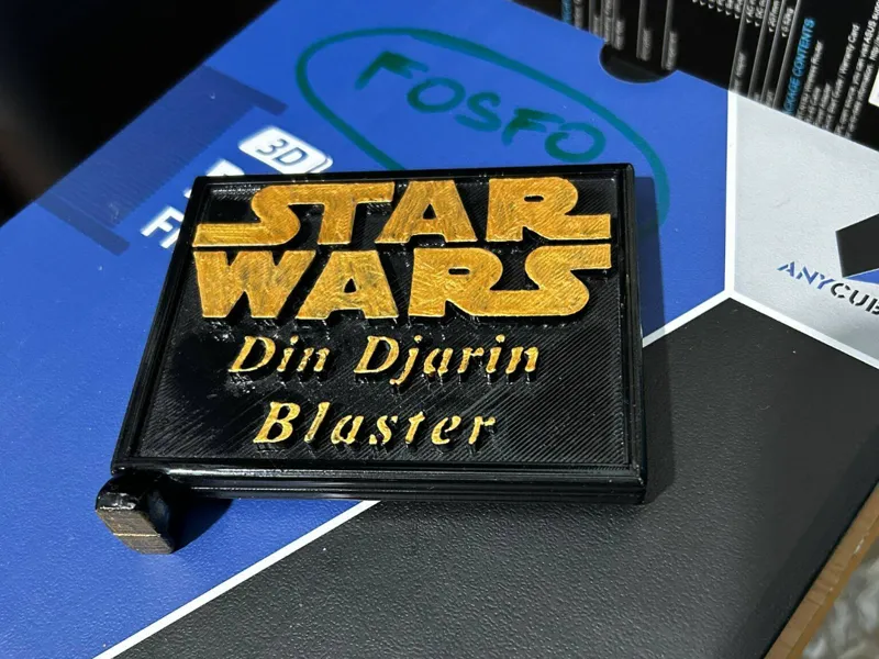 Star Wars Din Djarin Plate for blaster support