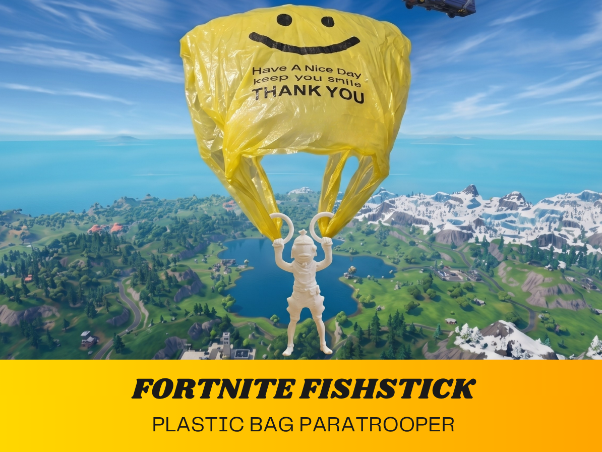 Fortnite Fishstick Plastic Bag Paratrooper - 1
