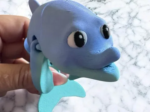 Cute flexi dolphin fidget toy