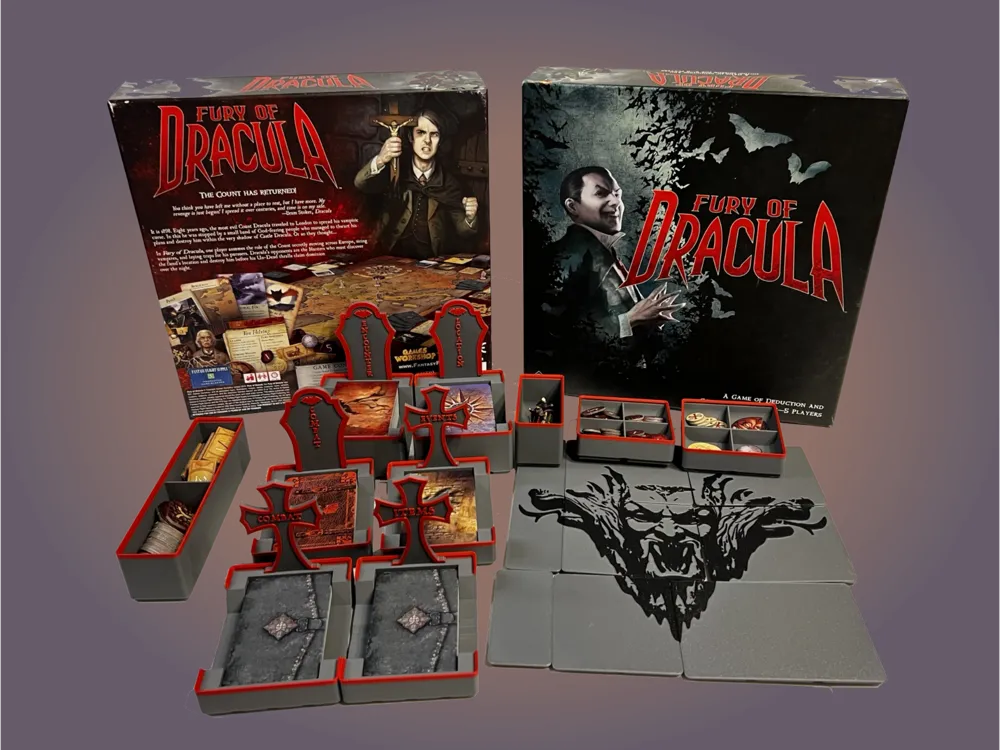 Fury of Dracula, 3rd Edition Gridfinity Organizer - Free 3D Print