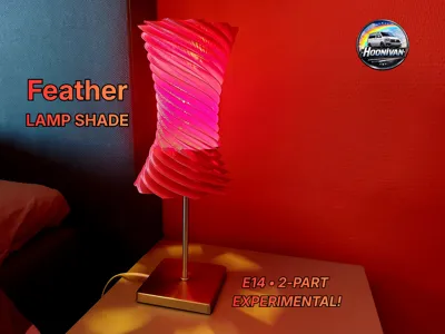 Feather lamp shade (E14, 2-part, experimentall!)
