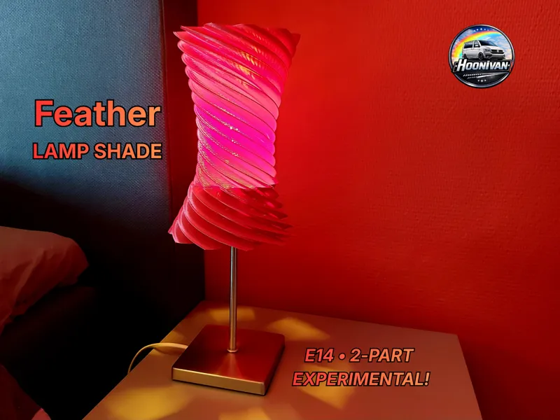 Feather lamp shade (E14, 2-part, experimentall!)