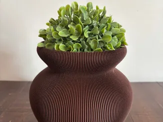 Nordic Minimalist Ripple Curved Vase (Large)