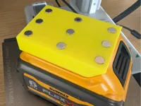 Dewalt 20v Battery Holder with 8x2 Round Magnets - PETG