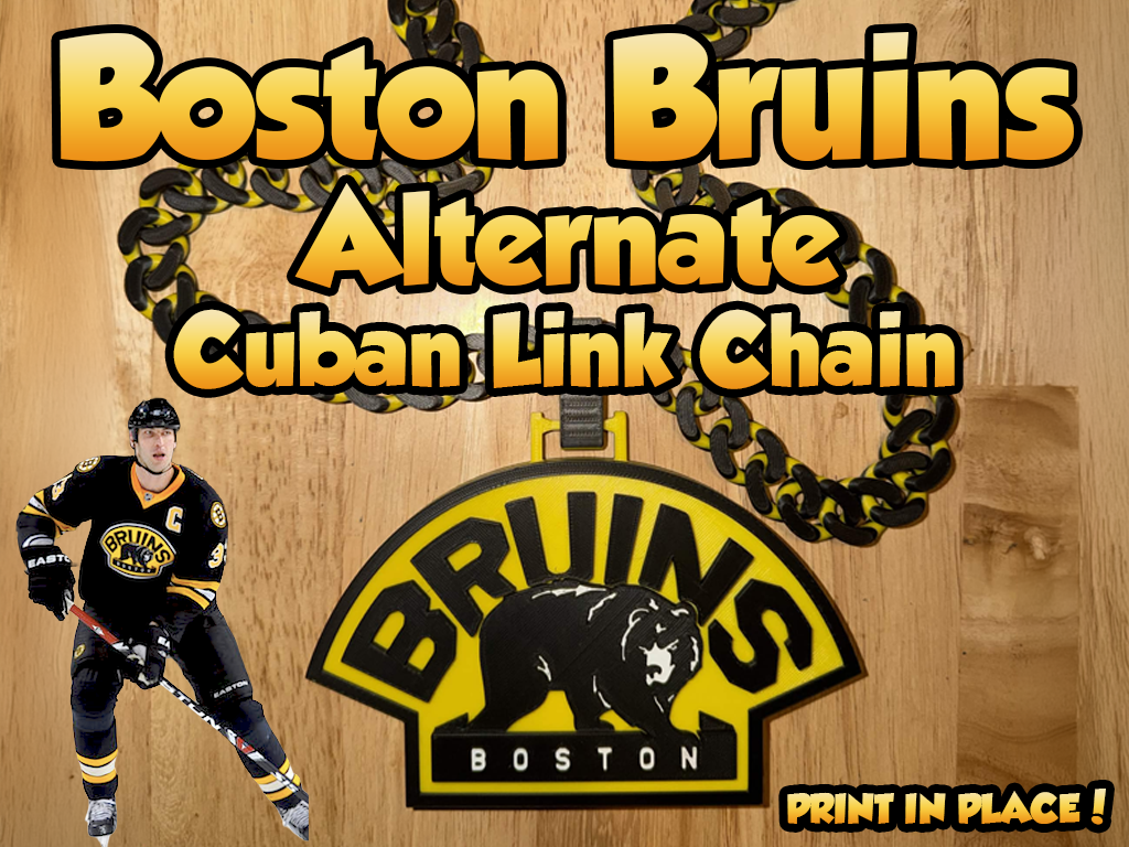 Boston Bruins Alternate Cuban Link Hype Chain
