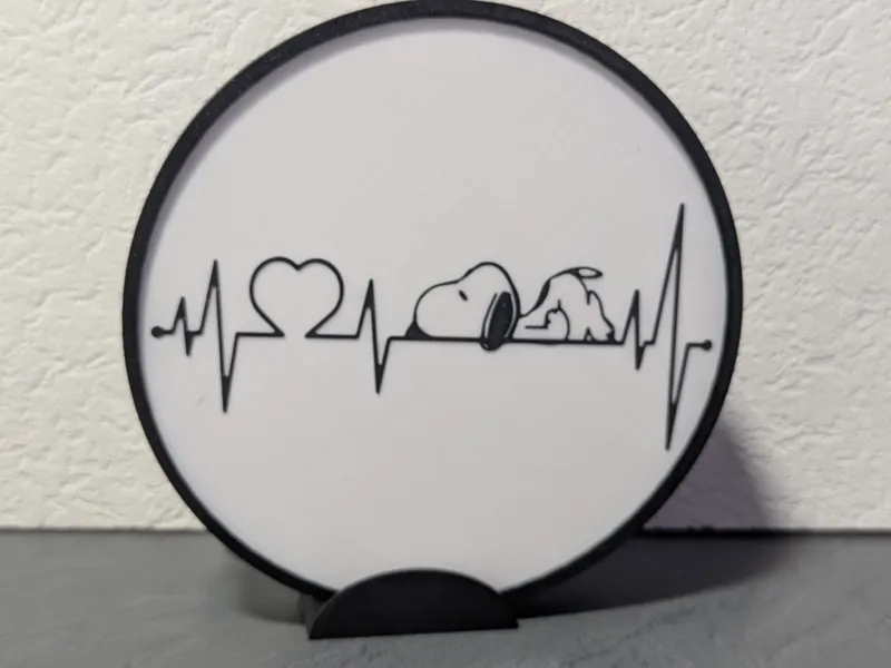 Snoopy Motiveinsatz für Ringlichtlampe