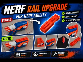 Nerf Agility extra Tactical rail oben