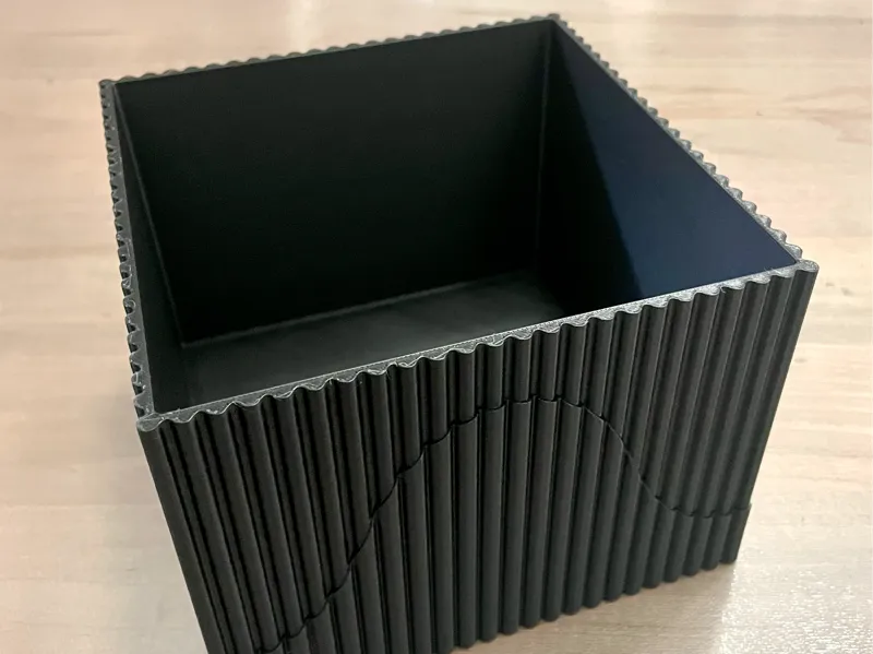 Reeded Wave Storage Bin