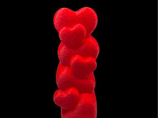 Fuzzy Heart Vase