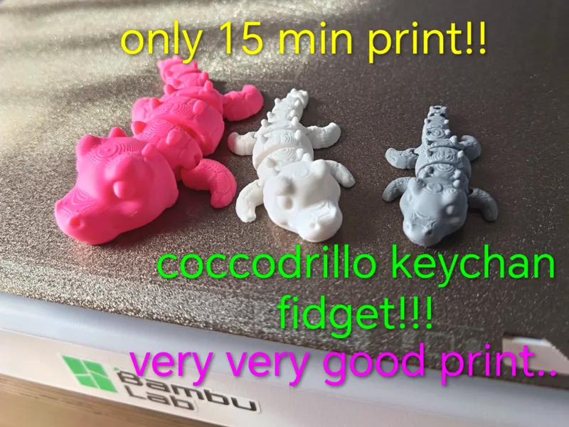 fidget keychan coccodrillo flexi articolato