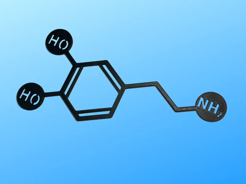 Dopamine molecule structure 