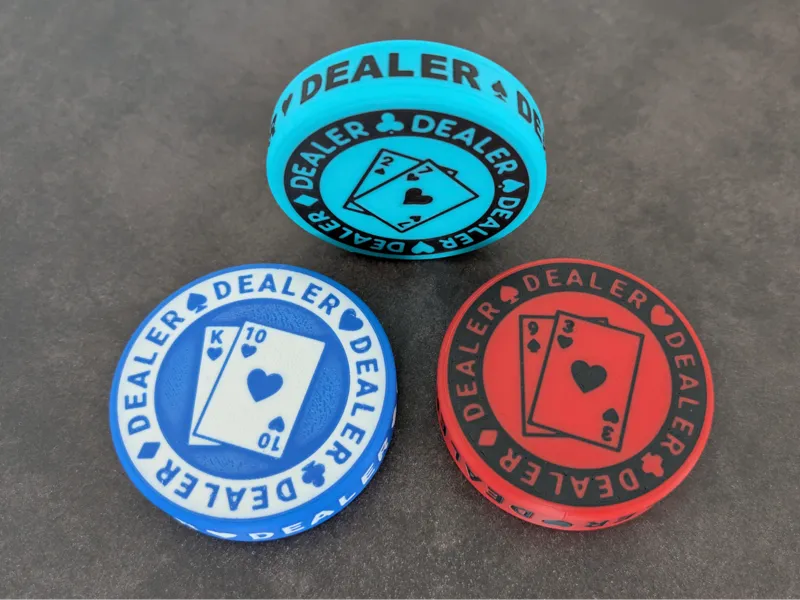 Customizable Oversized Poker Dealer Button (80 mm)