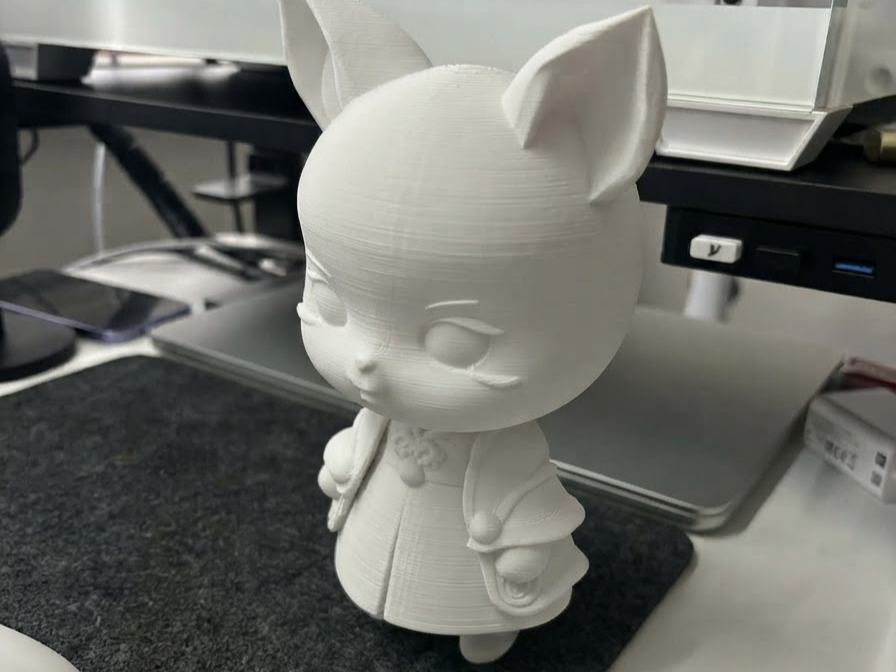 Charming Feline Prodigy Figurine 3D model