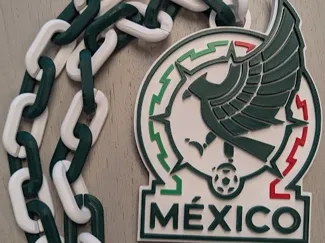 Mexico Soccer Oversized Pendant Necklace