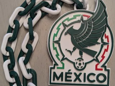 Mexico Soccer Oversized Pendant Necklace