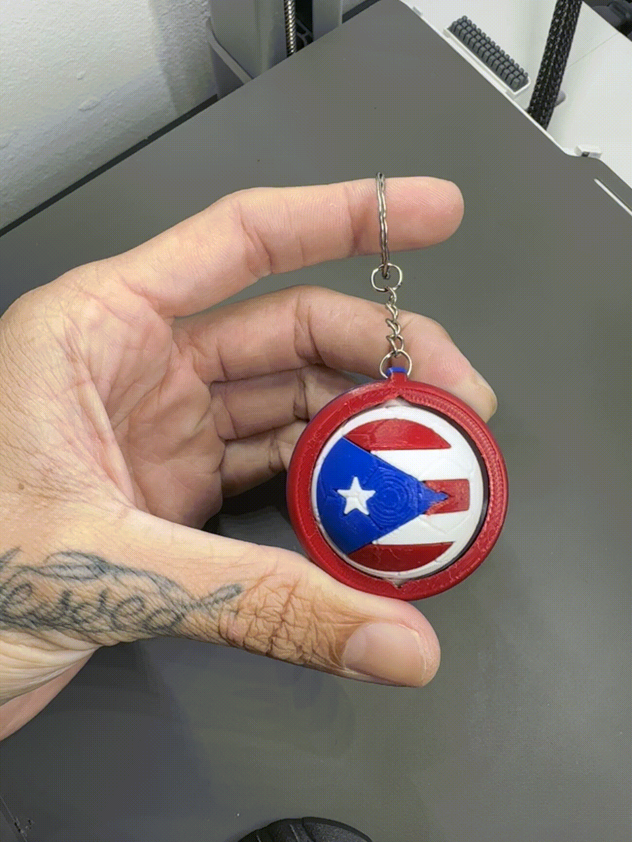 Chaveiro giratório Porto Rico Multicor