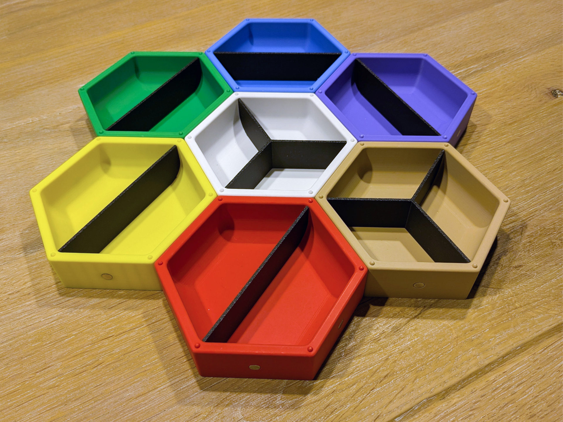 Board Game Trays - Hexagonal Modular and Magnetic