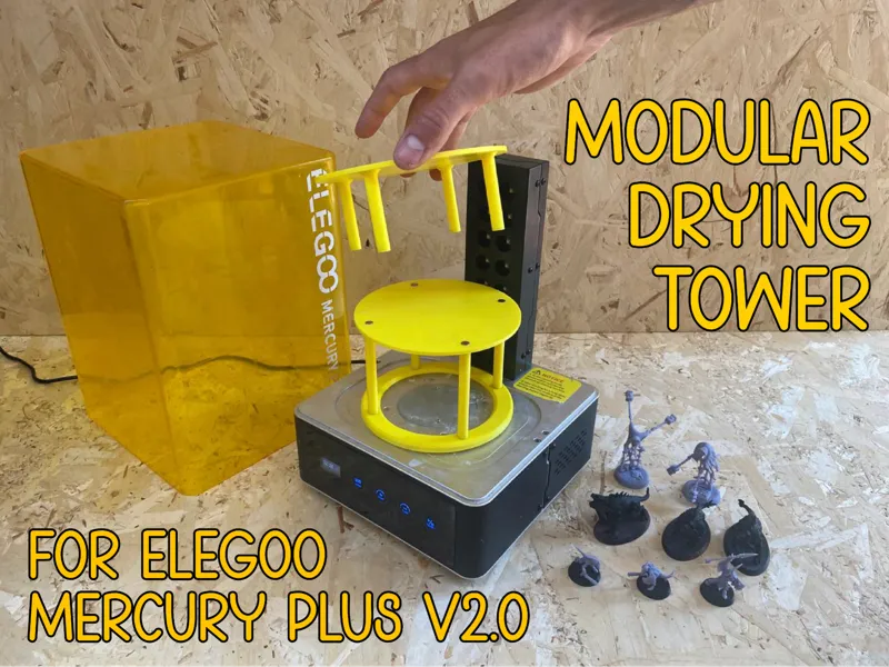 Modular Drying Tower for Elegoo Mercury Plus V2.0