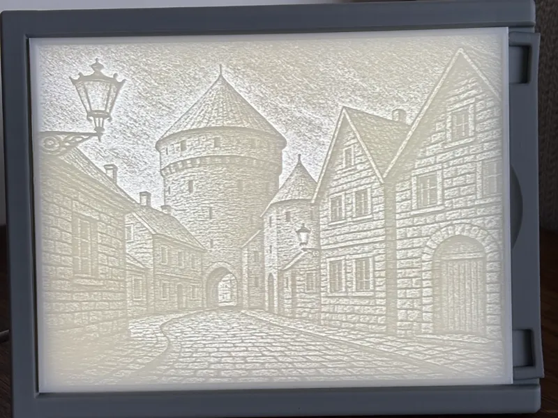 Tallinn Old City Street Lithophane Lightbox
