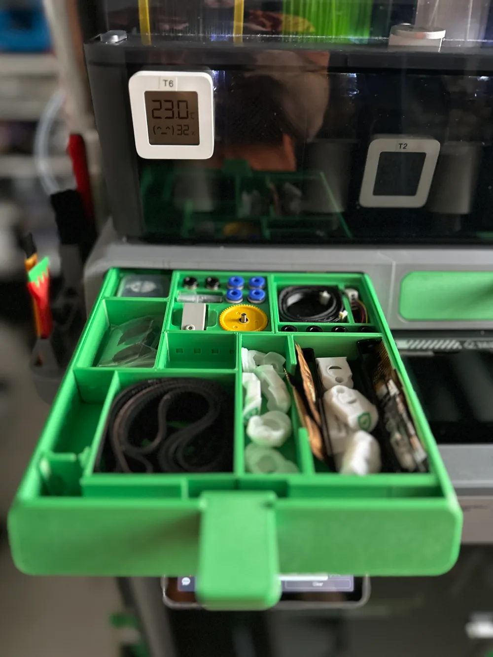 BLV AMS Riser Modular Drawer insert for extruder Remixed by LorMard ...