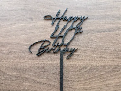 Happy 40th Birthday Cake Toppers