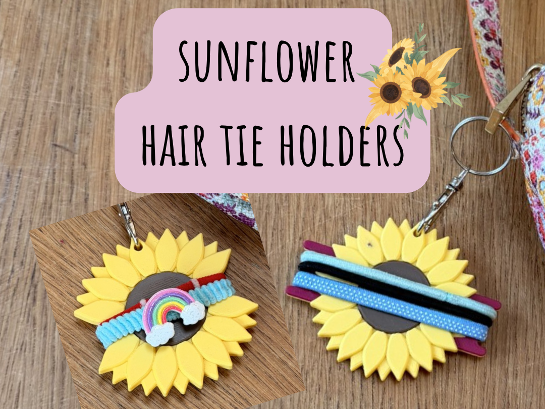 Sunflower Hair Tie Holders - Two designs / Sizes 3D model
