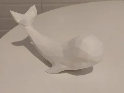 Low Poly Whale Decoration