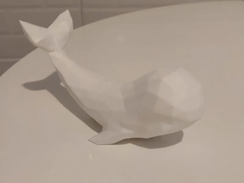 Baleia Decoração Low Poly
