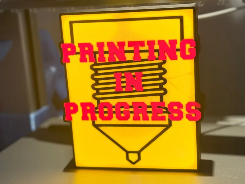 Printing in place lightbox
