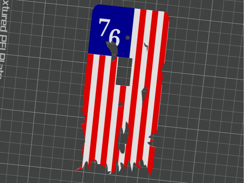 NO AMS NEEDED tatered flag light switch cover