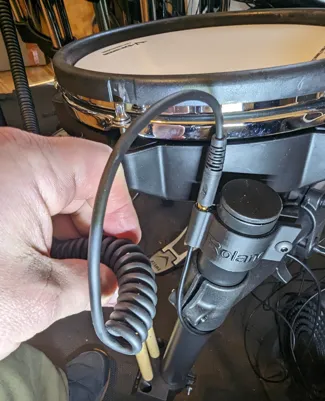 Headphone Extension Cable Mount for Roland VDrums Rack