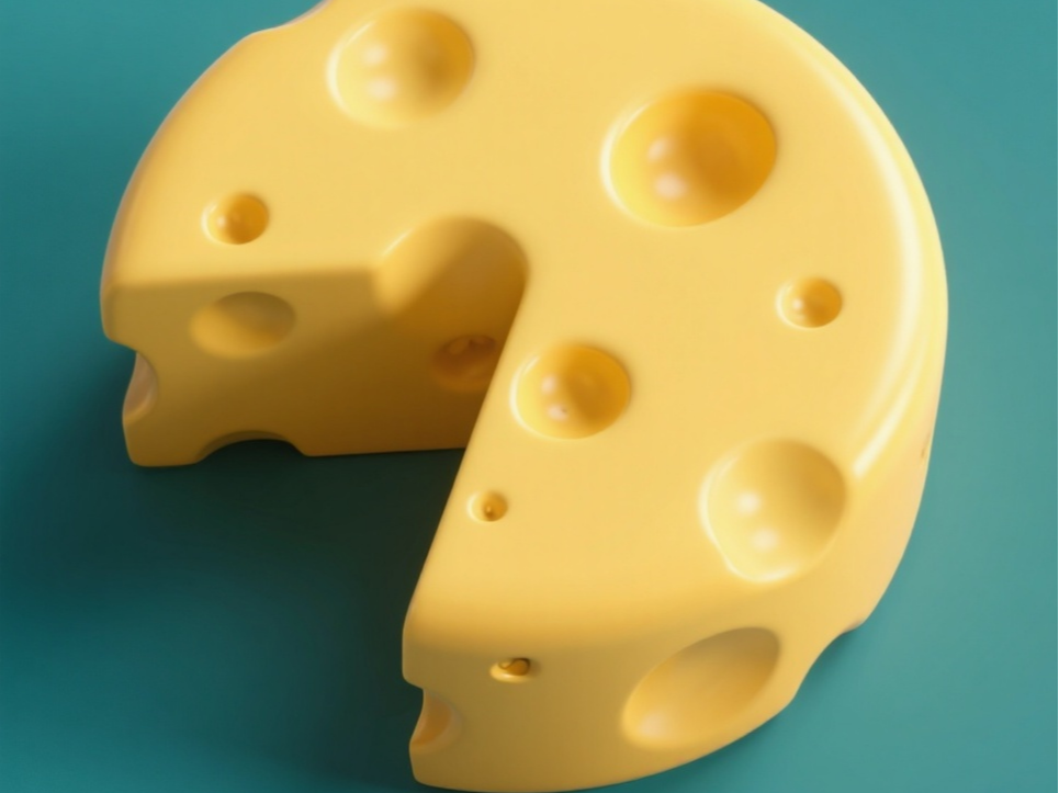 Miniatura 1 do modelo 3D 磁吸奶酪冰箱贴便签贴
